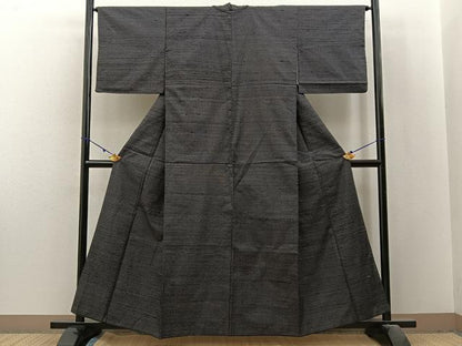 平和屋着物■上質な紬 亀甲柄 正絹 逸品 BAAX6196hj