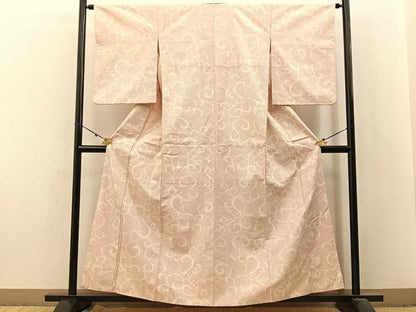 平和屋着物■上質な紬 唐草文 正絹 逸品 BAAX6197hj