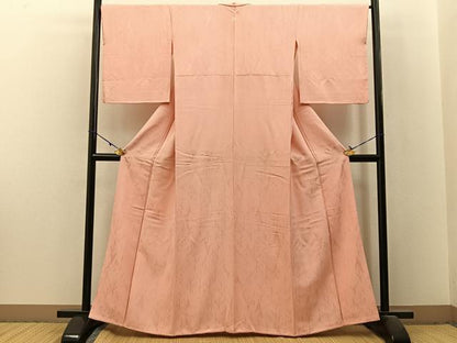 平和屋着物■上質な色無地 樹林文 赤香色 正絹 逸品 BAAX6203hj