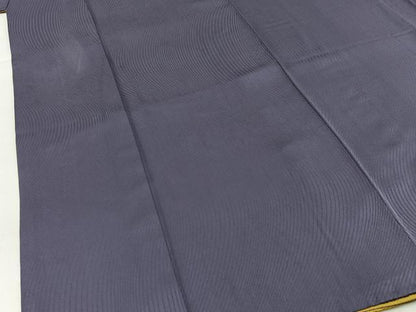 平和屋着物■上質な色無地　斜線地紋　葡萄鼠色　正絹　逸品　BAAX6209hj