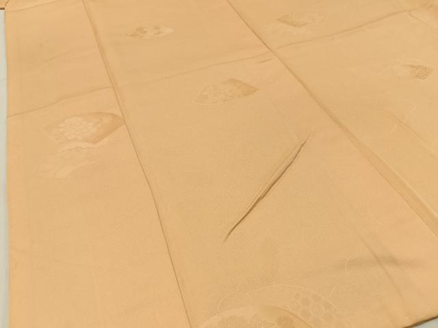 平和屋着物■上質な色無地 地紙花地紋 雄黄色 正絹 逸品 BAAX6218hj