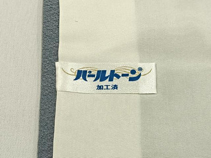 平和屋着物▽上質な色無地　単衣　豆がら茶色　正絹　逸品　BAAX6224hj