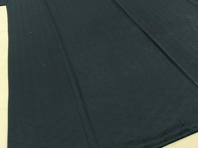 平和屋着物■上質な色無地 双鶴地紋 褐返色 正絹 逸品 BAAX6225hj