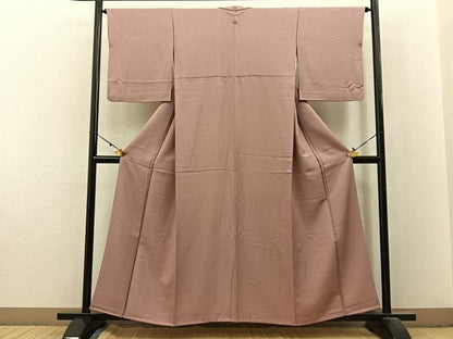 平和屋着物■上質な色無地 紋意匠 鴇浅葱色 正絹 逸品 BAAX6229hj