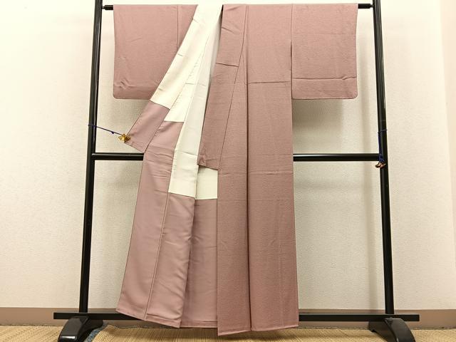 平和屋着物■上質な色無地 紋意匠 鴇浅葱色 正絹 逸品 BAAX6229hj