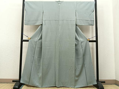 平和屋着物●上質な色無地　蕎麦切色　正絹　逸品　BAAX6241hj