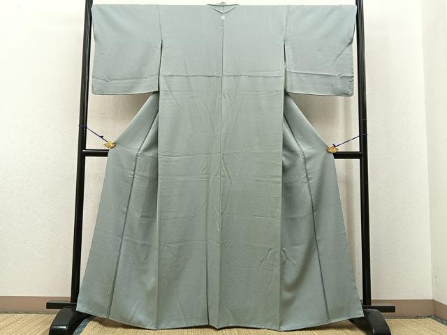 平和屋着物●上質な色無地　蕎麦切色　正絹　逸品　BAAX6241hj