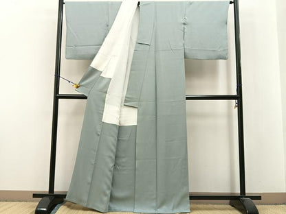 平和屋着物●上質な色無地　蕎麦切色　正絹　逸品　BAAX6241hj