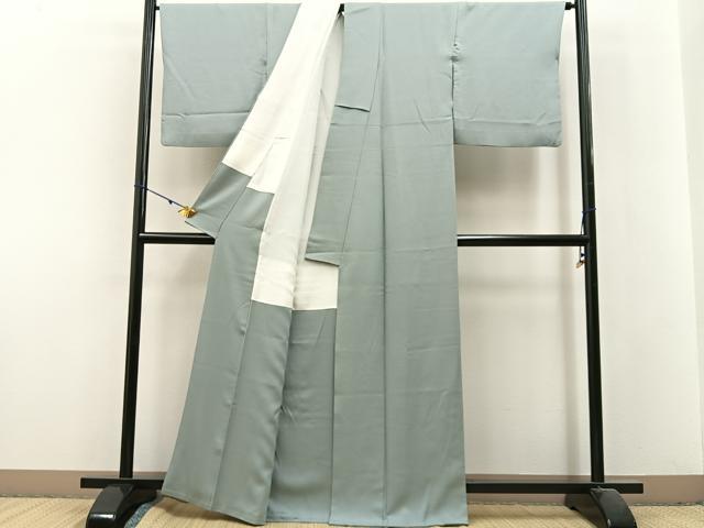 平和屋着物●上質な色無地　蕎麦切色　正絹　逸品　BAAX6241hj