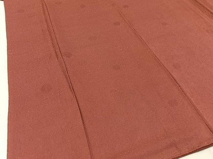 平和屋着物■上質な色無地 菊地紋 長春色 正絹 逸品 BAAX6255hj