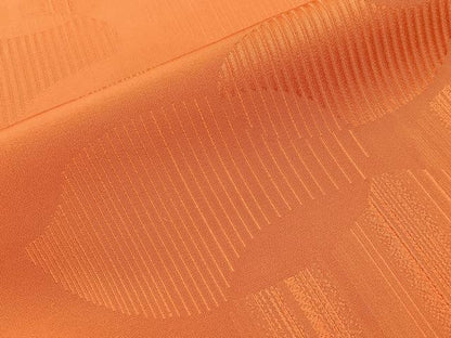 平和屋着物■上質な色無地 石畳地紋 黄丹色 正絹 逸品 未使用 BAAX6257hj
