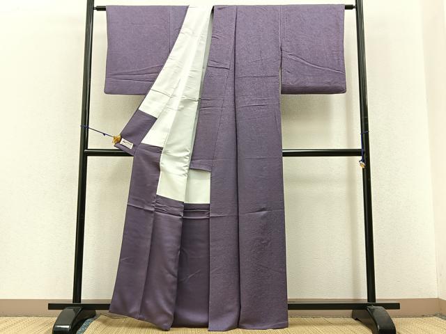 平和屋着物■上質な色無地 鳩羽色 やまと誂製 正絹 逸品 BAAX6261hj