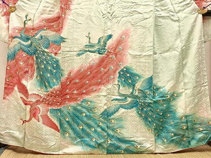 平和屋着物■豪華振袖 駒刺繍 鳳凰 暈し染め 金彩 正絹 逸品 BAAX6264hj
