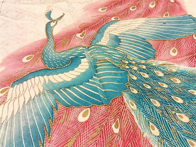 平和屋着物■豪華振袖 駒刺繍 鳳凰 暈し染め 金彩 正絹 逸品 BAAX6264hj