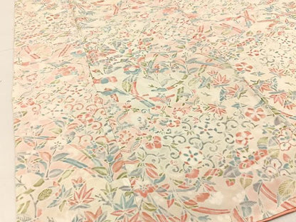 平和屋着物■上質な小紋 雲取草花文 正絹 逸品 BAAX6265hj