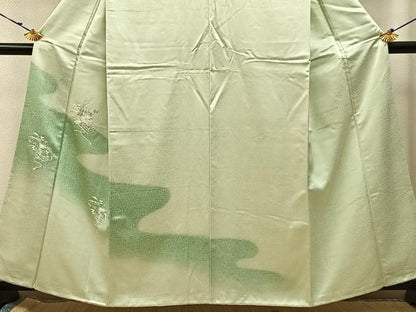 平和屋着物■訪問着 総刺繍 文箱花文 暈し染め 正絹 逸品 BAAX6269hj