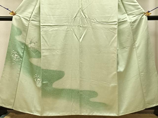 平和屋着物■訪問着 総刺繍 文箱花文 暈し染め 正絹 逸品 BAAX6269hj
