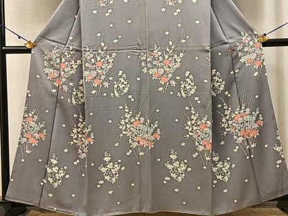 平和屋着物■訪問着 草花文 正絹 逸品 BAAX6271hj