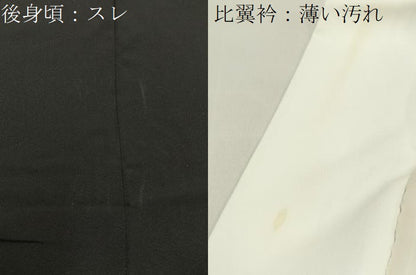 平和屋着物■豪華黒留袖 作家物 駒刺繍 こぼれ松葉花蝶文 金銀彩 正絹 逸品 BAAX6278hj