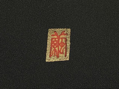 平和屋着物■豪華黒留袖 作家物 駒刺繍 こぼれ松葉花蝶文 金銀彩 正絹 逸品 BAAX6278hj