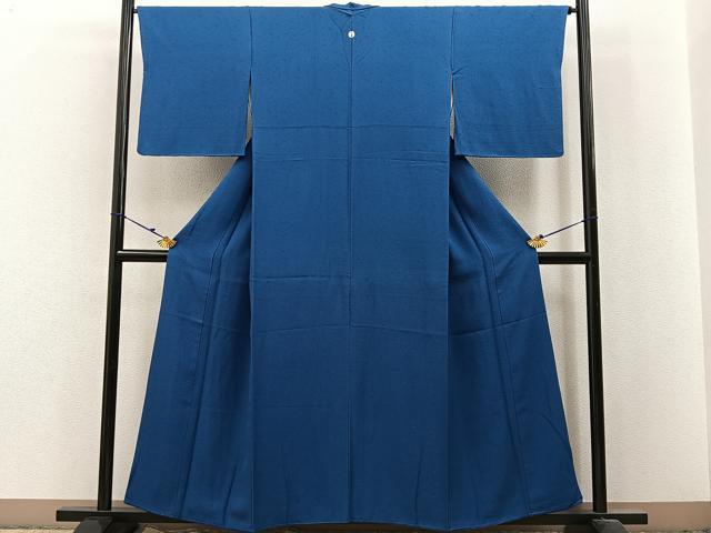 平和屋着物■上質な色無地 紺鼠色 正絹 逸品 BAAX6284hj