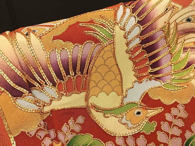 平和屋着物■豪華黒留袖 駒刺繍 鳳凰亀甲草花文 金彩 正絹 逸品 BAAX6288hj