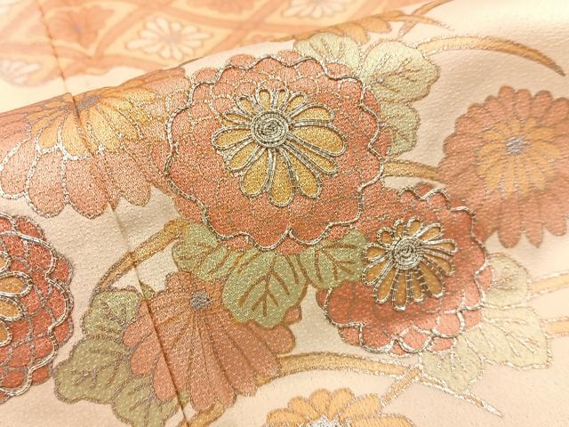 平和屋着物■訪問着　駒刺繍　雲取宝尽くし花文　銀彩　正絹　逸品　BAAX6290hj