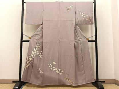 平和屋着物■訪問着　花鳥文　暈し染め　金彩　正絹　逸品　BAAX6304hj
