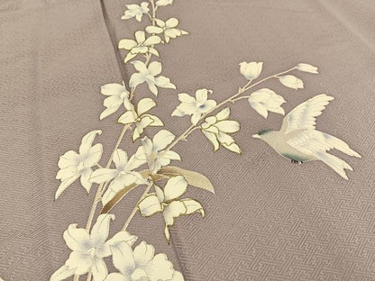平和屋着物■訪問着　花鳥文　暈し染め　金彩　正絹　逸品　BAAX6304hj