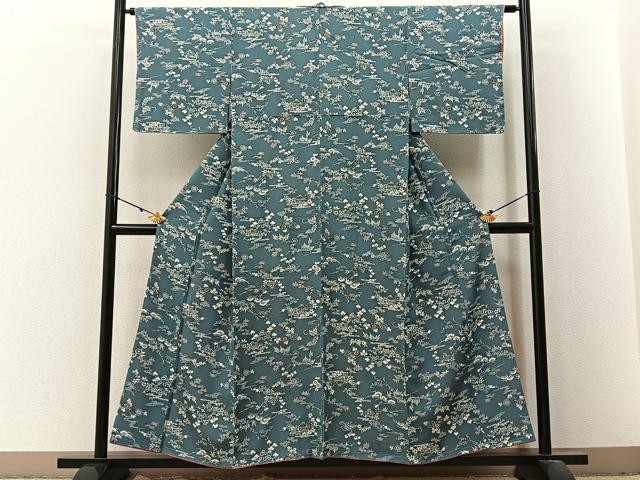 平和屋着物■上質な小紋　型染め　松竹梅　御所解文　正絹　逸品　未使用　BAAX6306hj