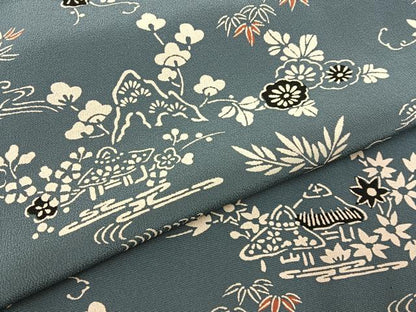 平和屋着物■上質な小紋　型染め　松竹梅　御所解文　正絹　逸品　未使用　BAAX6306hj