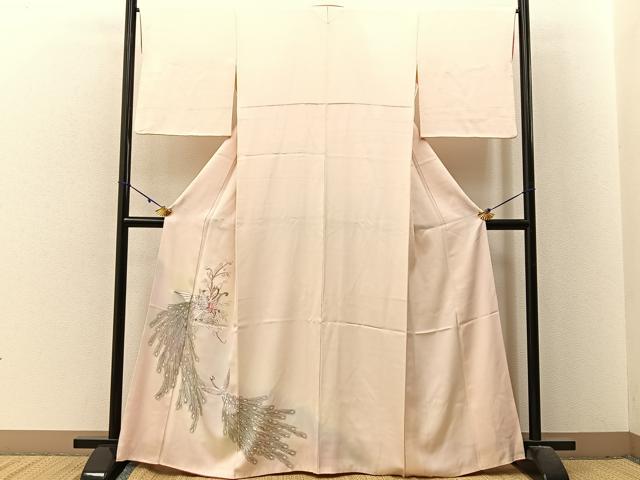 平和屋着物■訪問着　刺繍　鳳凰楽器花文　暈し染め　金彩　正絹　逸品　BAAX6307hj