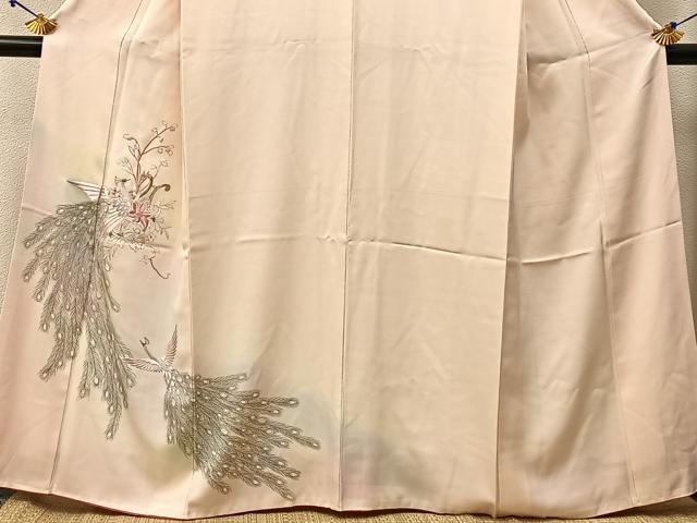 平和屋着物■訪問着　刺繍　鳳凰楽器花文　暈し染め　金彩　正絹　逸品　BAAX6307hj