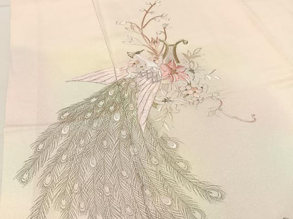 平和屋着物■訪問着　刺繍　鳳凰楽器花文　暈し染め　金彩　正絹　逸品　BAAX6307hj