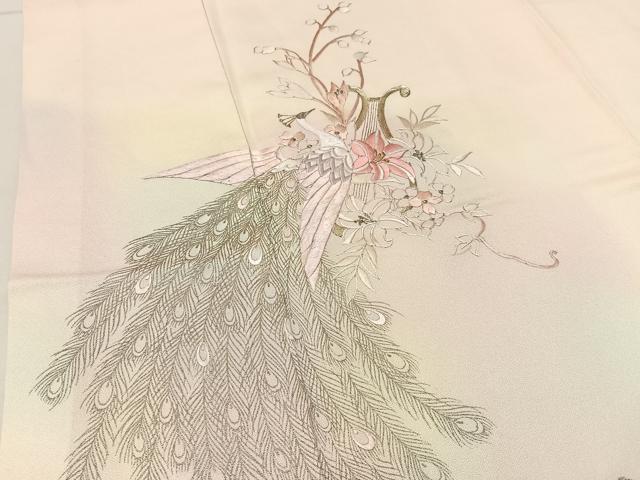 平和屋着物■訪問着　刺繍　鳳凰楽器花文　暈し染め　金彩　正絹　逸品　BAAX6307hj