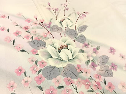 平和屋着物■訪問着　手描き　舞花文　暈し染め　正絹　逸品　BAAX6315hj