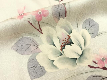 平和屋着物■訪問着　手描き　舞花文　暈し染め　正絹　逸品　BAAX6315hj