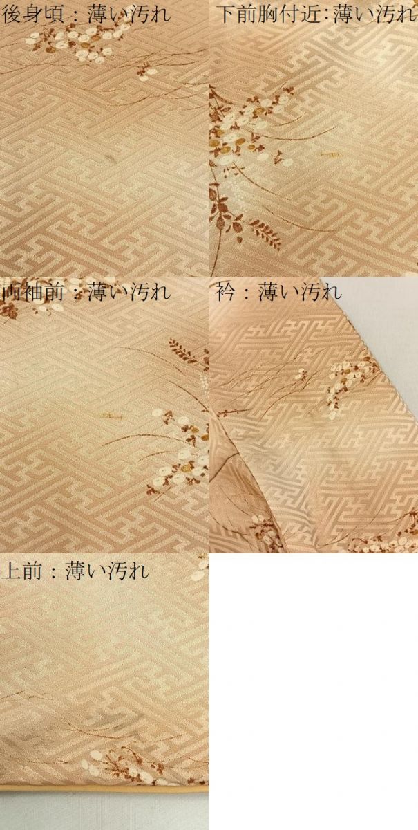 平和屋着物■上質な小紋　草花文　暈し染め　正絹　逸品　BAAX6321hj