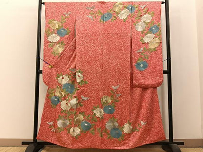 平和屋着物■豪華振袖　総刺繍　菊　金銀糸　正絹　逸品　BAAX6335hj