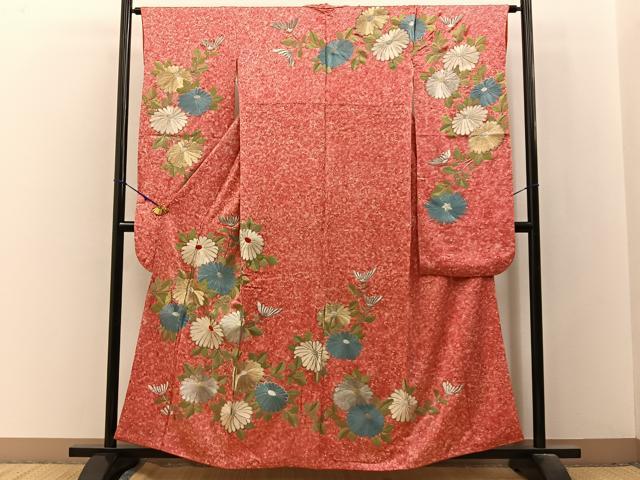 平和屋着物■豪華振袖　総刺繍　菊　金銀糸　正絹　逸品　BAAX6335hj