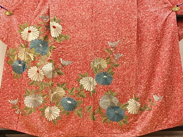 平和屋着物■豪華振袖　総刺繍　菊　金銀糸　正絹　逸品　BAAX6335hj