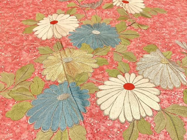 平和屋着物■豪華振袖　総刺繍　菊　金銀糸　正絹　逸品　BAAX6335hj