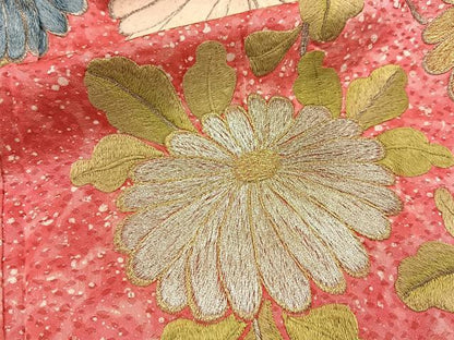 平和屋着物■豪華振袖　総刺繍　菊　金銀糸　正絹　逸品　BAAX6335hj