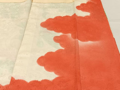 平和屋着物■豪華振袖　駒刺繍　流水裏菊文　金彩　金通し地　正絹　逸品　BAAX6336hj