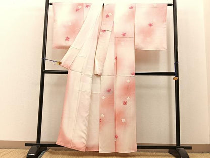 平和屋着物■上質な小紋　舞花文　暈し染め　正絹　逸品　未使用　BAAX6338hj