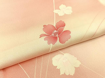 平和屋着物■上質な小紋　舞花文　暈し染め　正絹　逸品　未使用　BAAX6338hj