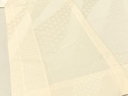 平和屋着物■長襦袢　無双仕立て　麻の葉地紋　正絹　逸品　BAAX6342hj