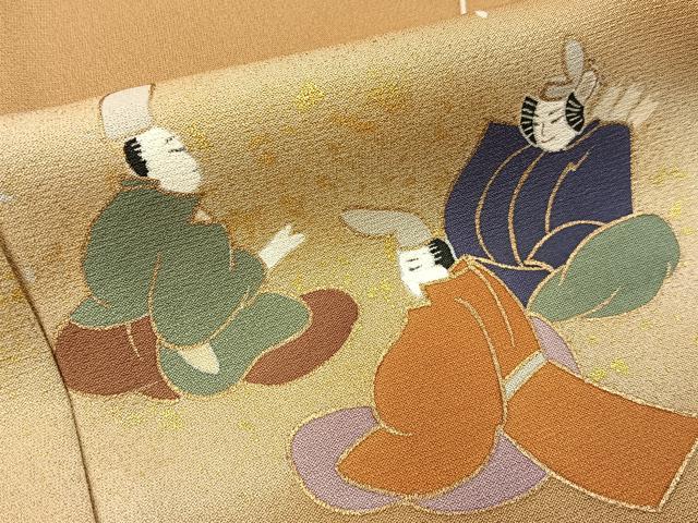 平和屋着物■訪問着　平安人物文　暈し染め　金彩　正絹　逸品　BAAX6343hj