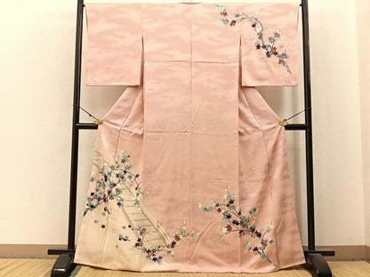 平和屋着物■訪問着　鴛鴦渡橋楓文　暈し染め　高島屋扱い　正絹　逸品　BAAX6344hj