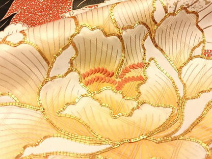 平和屋着物■豪華振袖　駒刺繍　牡丹　金彩　正絹　逸品　BAAX6352hj